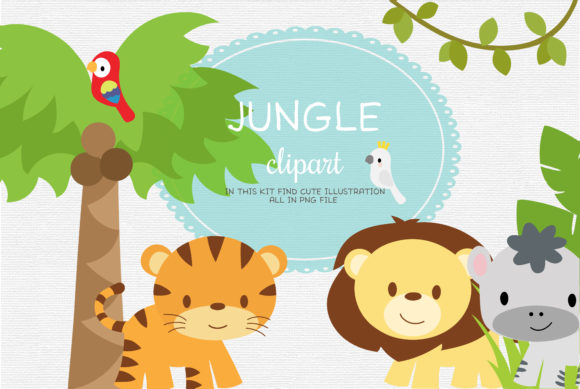 Baby Jungle Safari Animals and Sweet Clipart Set – A Versatile Resource for Creators and Enthusiasts
