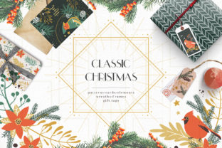 Classic Christmas Clipart Set