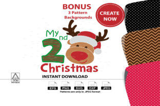Cute 2nd Christmas Reindeer Boy Clipart