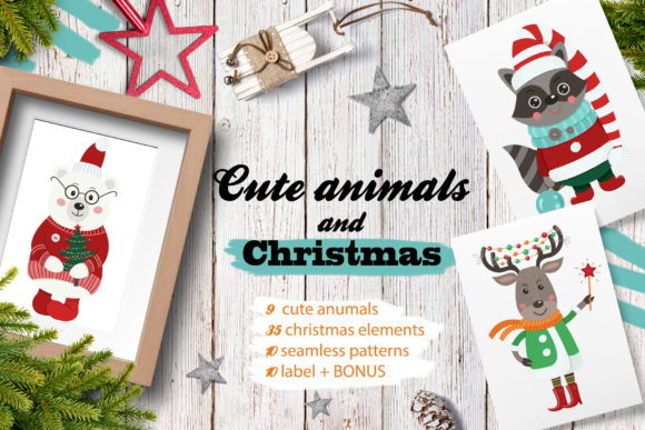 Cute Animals and Christmas