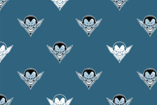 Dracula Head Pattern for Halloween Design