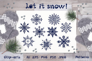 Handdrawn Snowflakes, Cards and Patterns: A Creative Resource for Designers and Enthusiasts