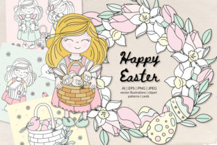 Happy Easter Illustration Set: A Creative Resource for Designers and Artists