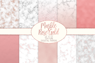 Marble X Rose Gold Texture Digital Papers: A Versatile Design Asset for Modern Creativity