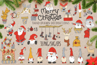Merry Christmas Hand Drawn Decorations