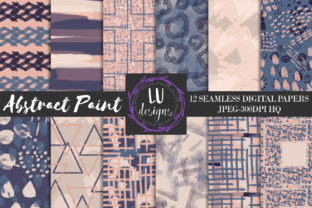 Navy and Nude Abstract Paint Patterns
