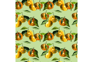 Seamless Tangerines Pattern