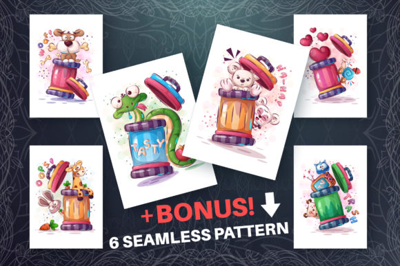 Set Cute Animals