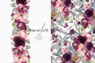 Watercolor Burgundy Elegant Flowers Arrangement Clipart: A Creative Asset for Designers and Entrepreneurs